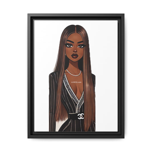 #002-Chic Fashionista Canvas Wall Art  Stylish Home Decor - 12x16