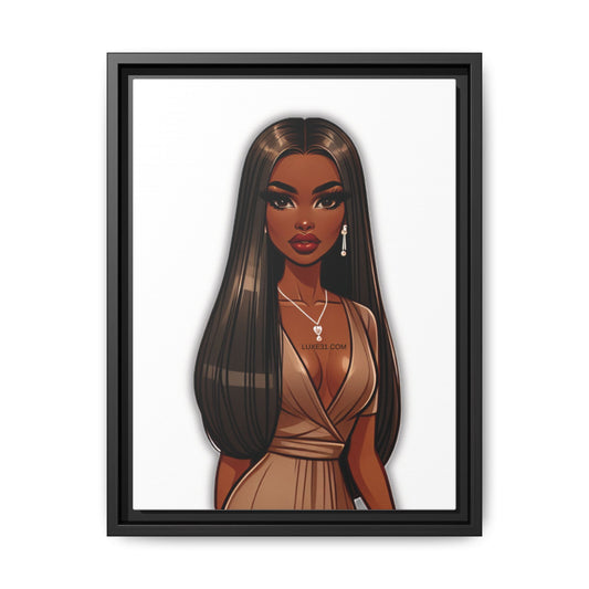 #001-Chic Fashionista Canvas Wall Art  Stylish Home Decor - 12x16
