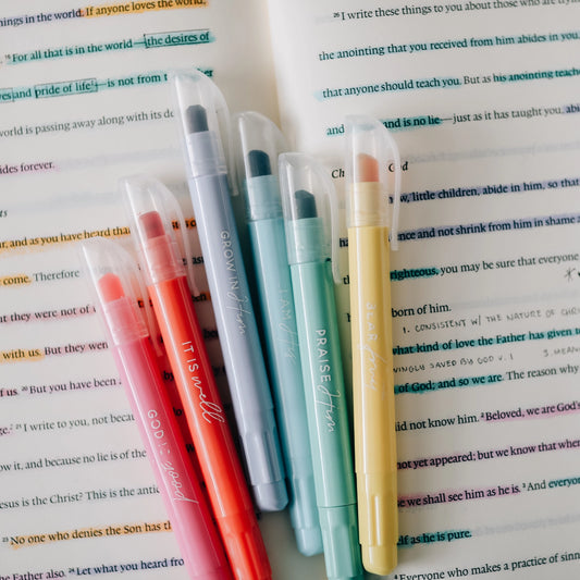 Bible Highlighter Set - Pastel (Set of 6)