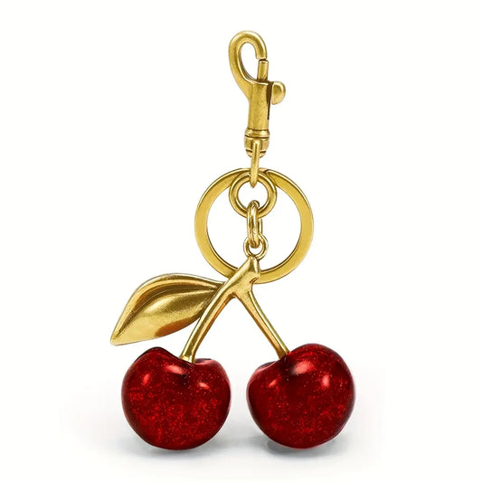 Bible Handbag Keychain - Two Red Cherries