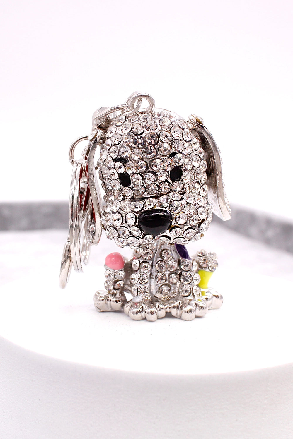 Bible Handbag Keychain - Rhinestone Dog Keychains (Gold or Silver)